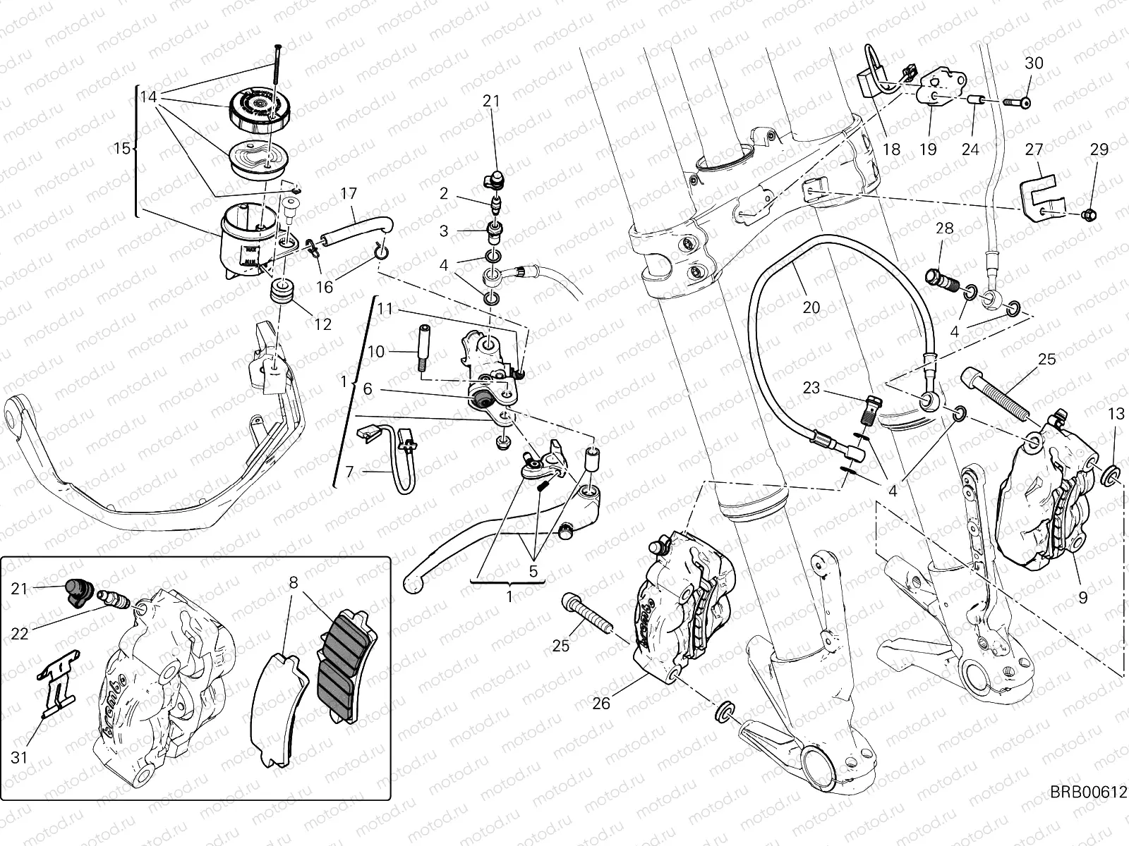 FRONT BRAKE SYSTEM [MOD:MS1260SA]