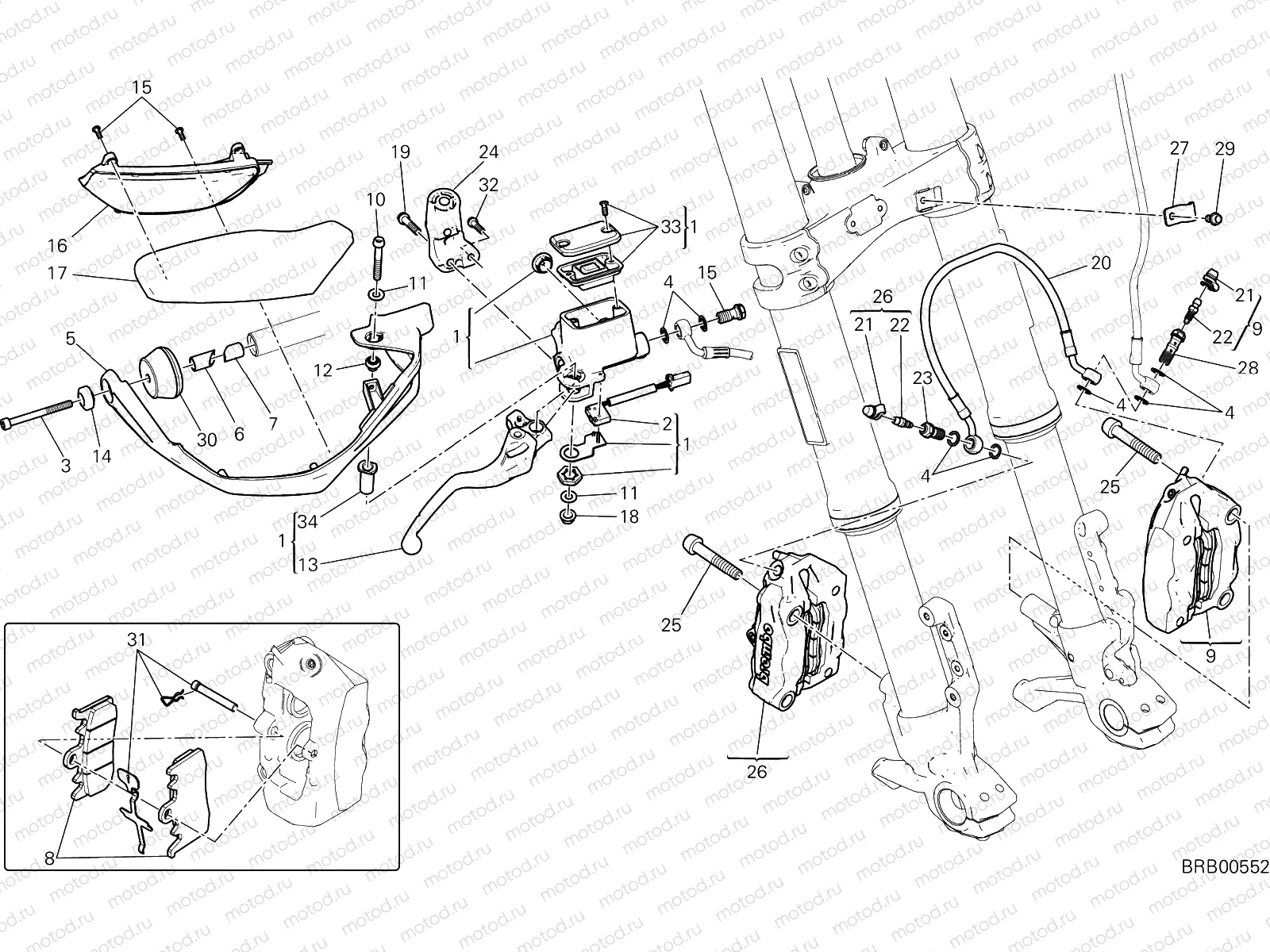 FRONT BRAKE SYSTEM [MOD:MS950T]