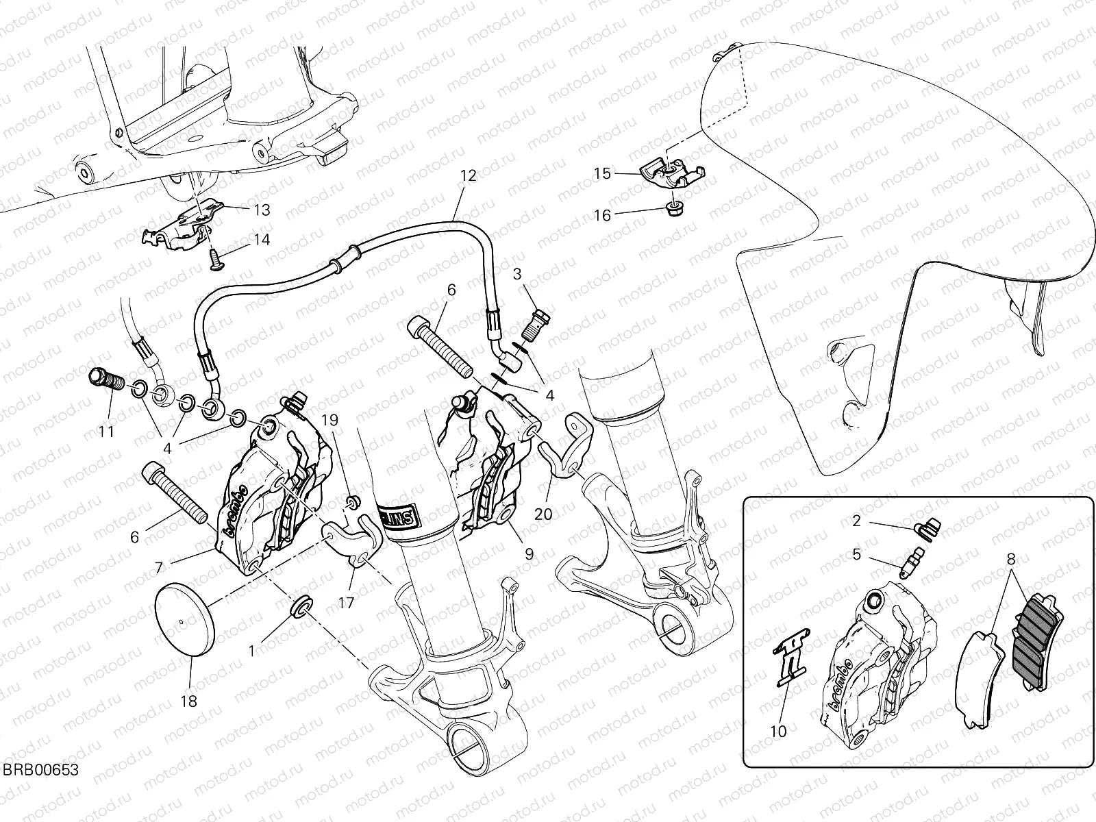 FRONT BRAKE SYSTEM [MOD:PANV4 R]