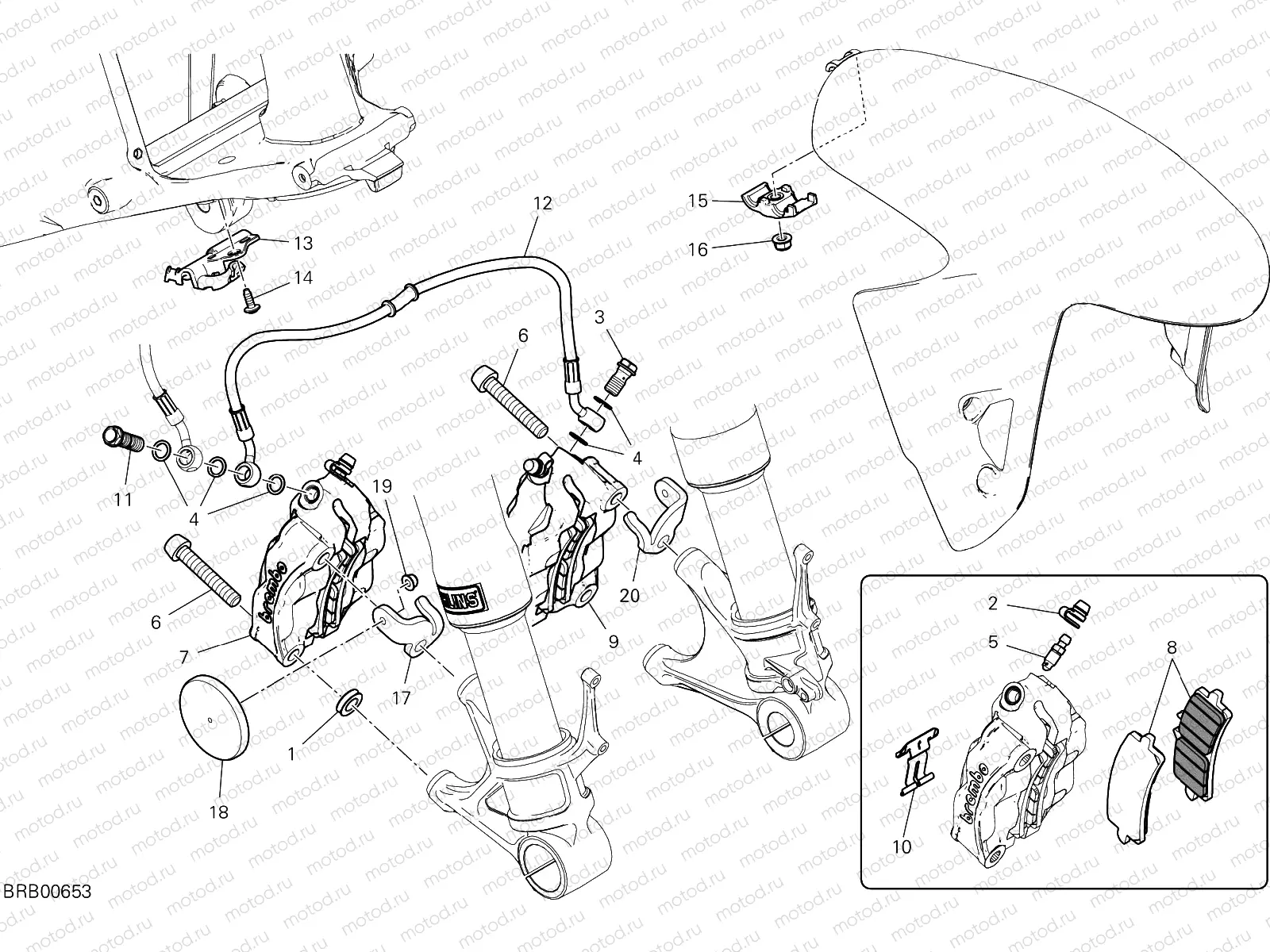 FRONT BRAKE SYSTEM [MOD:PANV4 SP,PANV4SPM]