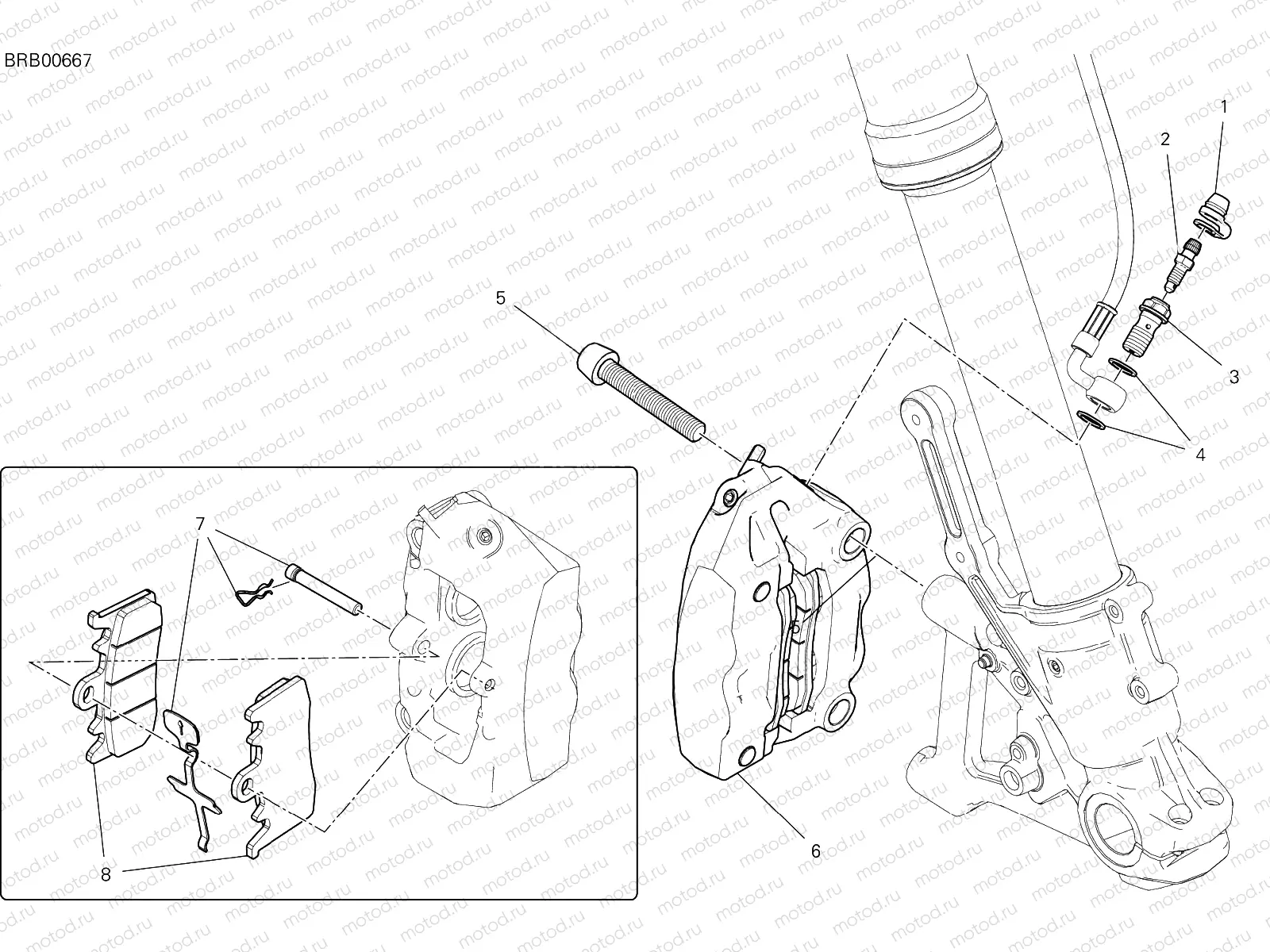 FRONT BRAKE SYSTEM [MOD:SCR800DK]