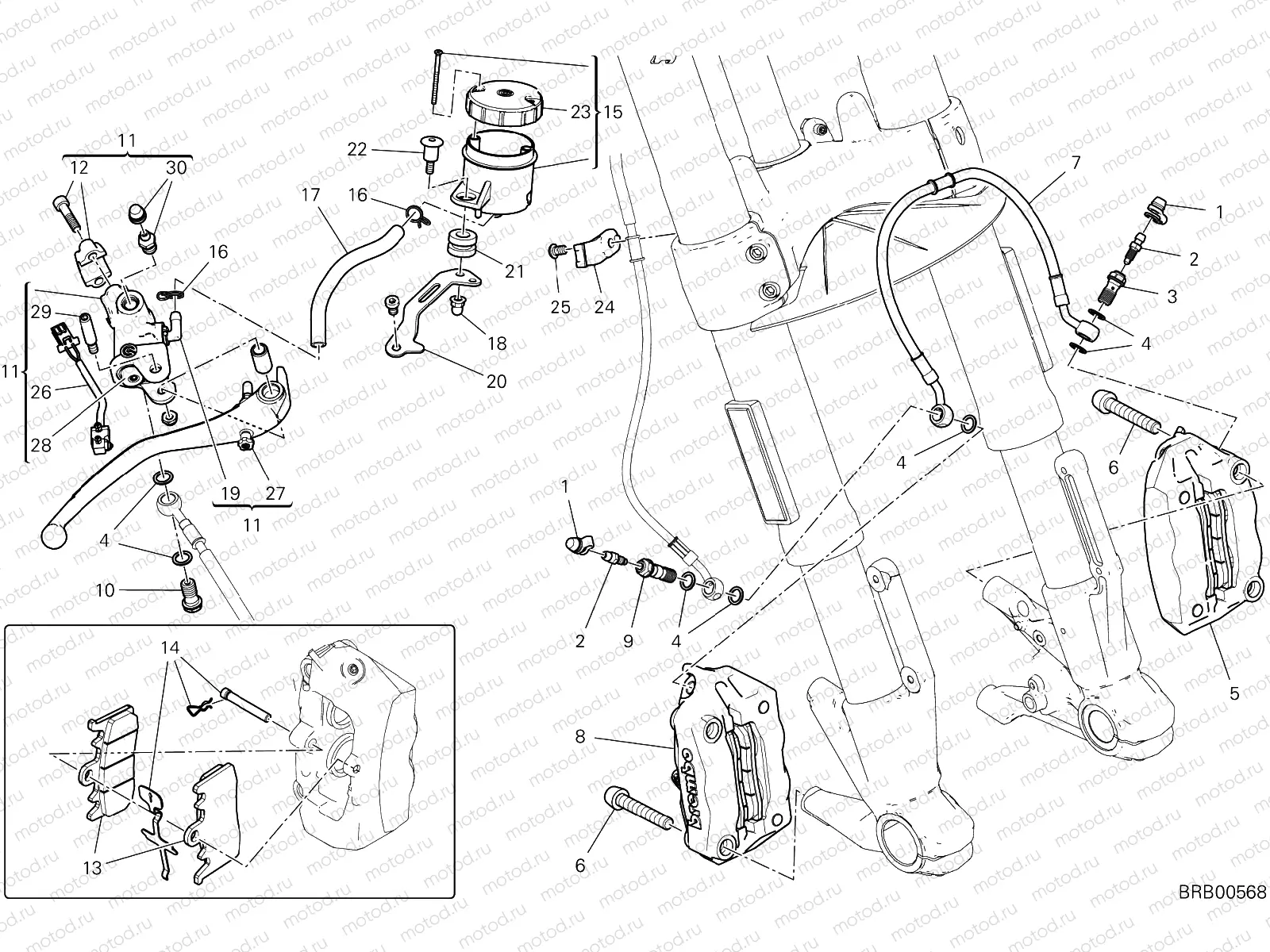 FRONT BRAKE SYSTEM [MOD:SS 939 S]