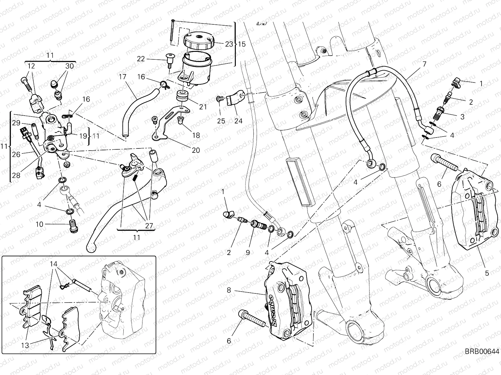 FRONT BRAKE SYSTEM [MOD:SS 939 S]