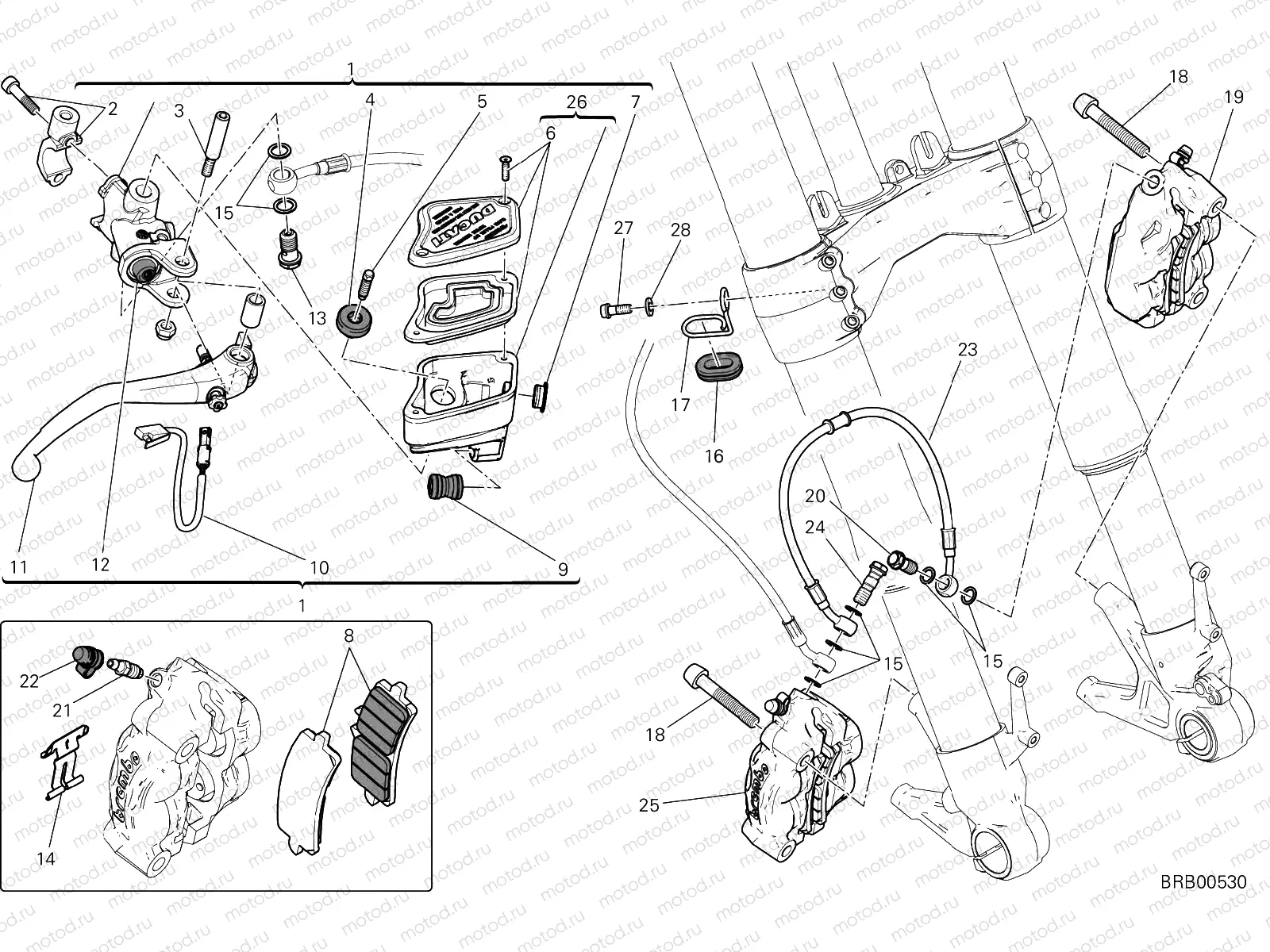 FRONT BRAKE SYSTEM [MOD:XDIAVELS]