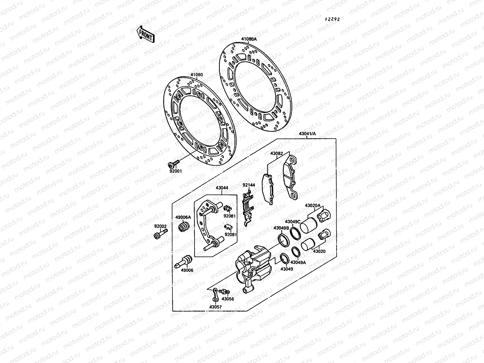Front Brake(ZX750F000001-016327)
