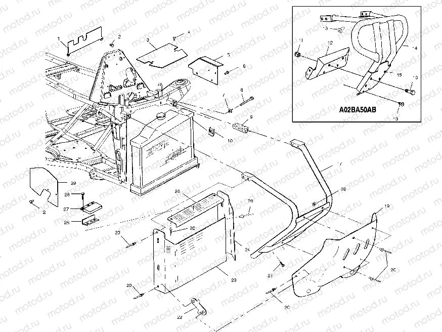 FRONT BUMPER and SHIELDS - A02BA50AA/AB (4969976997A05) | FRONT BUMPER and SHIELDS - A02BA50AA/AB (4969976997A05)