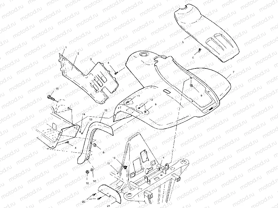 FRONT CAB - A02CD50AA/AB/FB (4970197019A05) | FRONT CAB - A02CD50AA/AB/FB (4970197019A05)