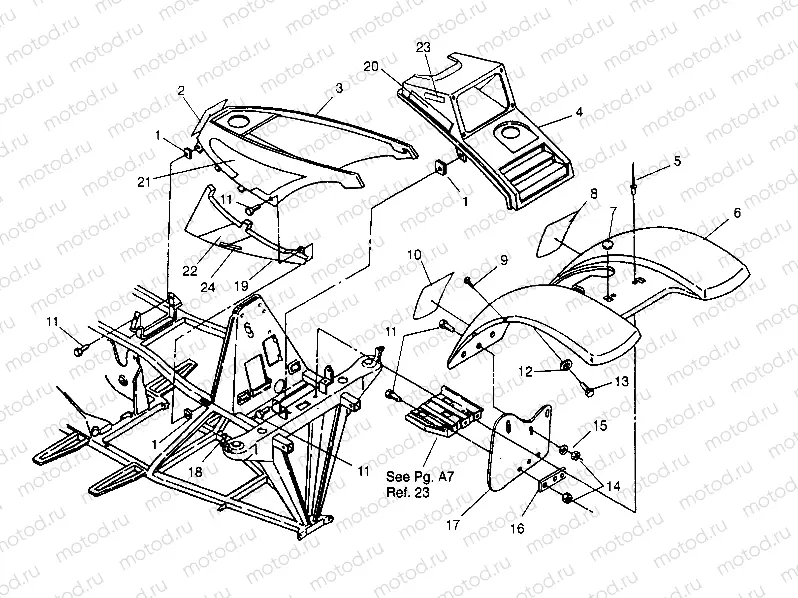 FRONT CAB ASSEMBLY Sport 400L W948540 (4927232723A005) | FRONT CAB ASSEMBLY Sport 400L W948540 (4927232723A005)