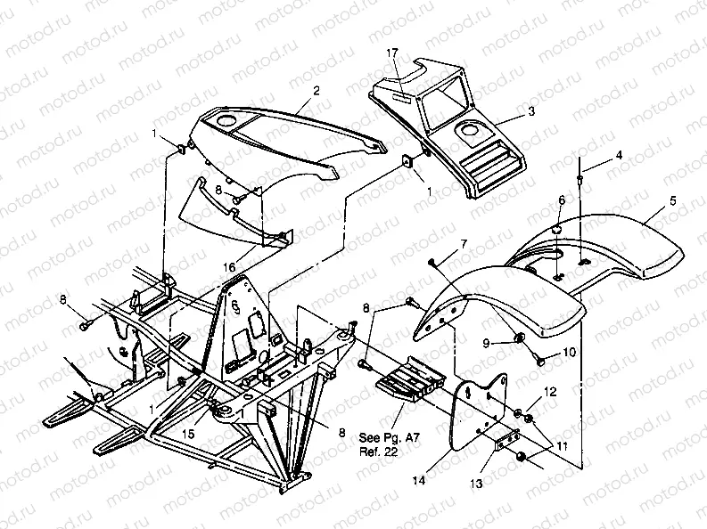 FRONT CAB ASSEMBLY Sport 400L W958540 (4930133013A005) | FRONT CAB ASSEMBLY Sport 400L W958540 (4930133013A005)