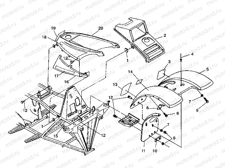 FRONT CAB ASSEMBLY Sportsman 4X4 / W938039 (4926382638001A) | FRONT CAB ASSEMBLY Sportsman 4X4 / W938039 (4926382638001A)