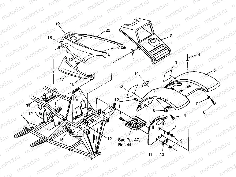 FRONT CAB ASSEMBLY Sportsman 4x4 W948040 (4926842684A005) | FRONT CAB ASSEMBLY Sportsman 4x4 W948040 (4926842684A005)