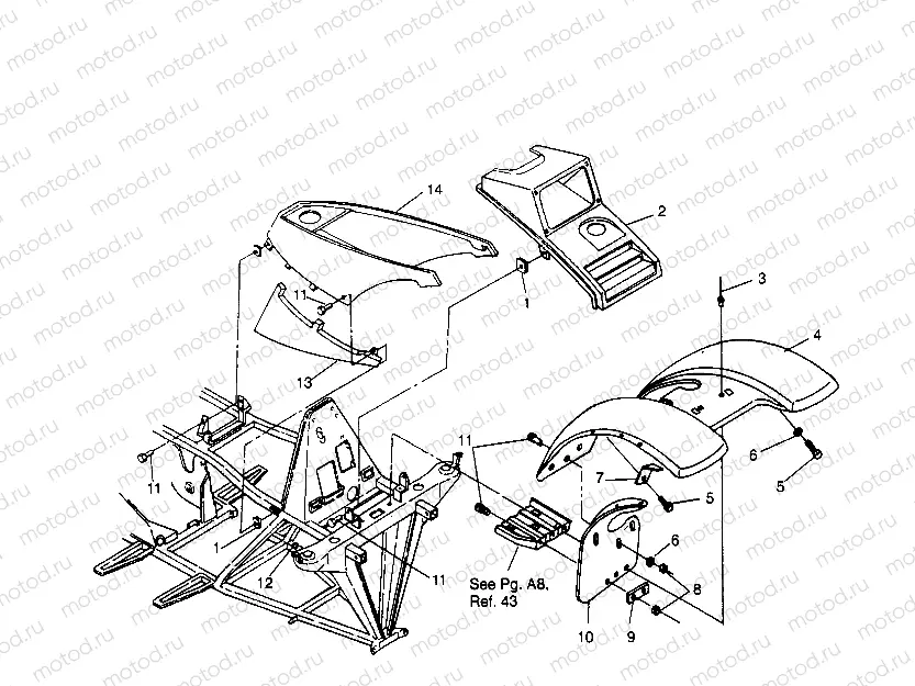 FRONT CAB ASSEMBLY Sportsman 4x4 W958040 (4930403040A005) | FRONT CAB ASSEMBLY Sportsman 4x4 W958040 (4930403040A005)