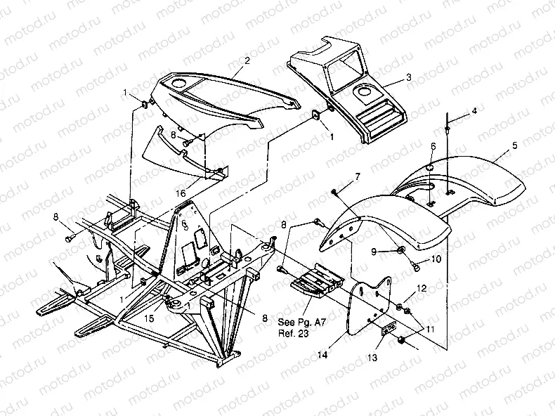 FRONT CAB ASSEMBLY Trail Blazer W957221 (4930363036A005) | FRONT CAB ASSEMBLY Trail Blazer W957221 (4930363036A005)