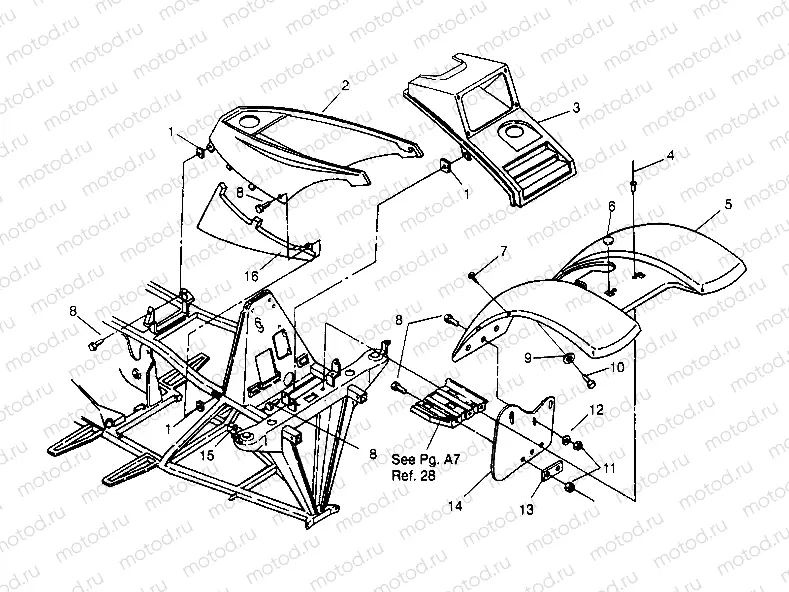 FRONT CAB ASSEMBLY  Trail Boss W958527 (4930323032A005) | FRONT CAB ASSEMBLY  Trail Boss W958527 (4930323032A005)