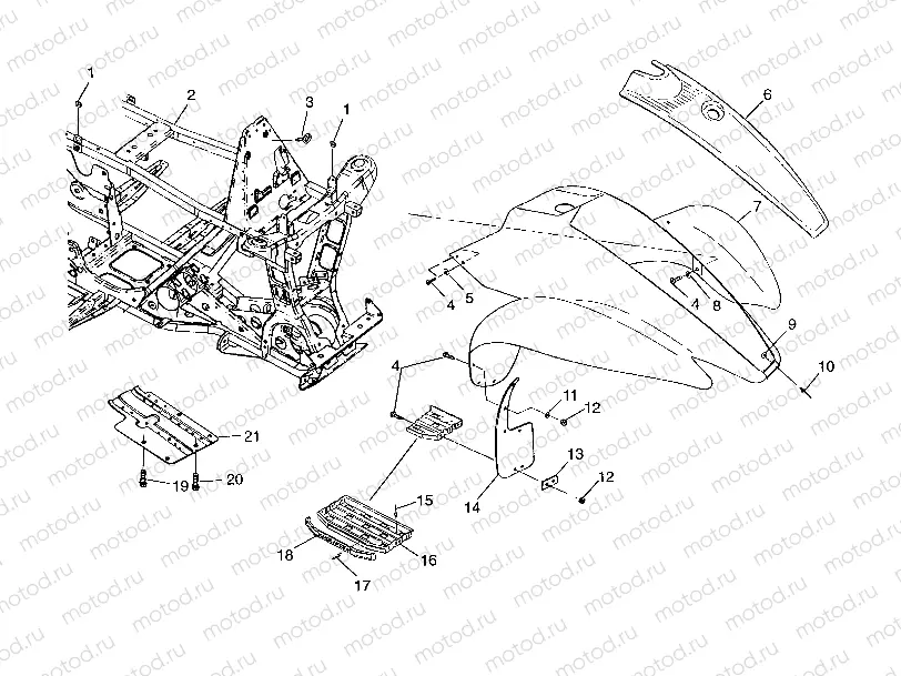 FRONT CAB Scrambler 400L W97BC38C (4939893989A005) | FRONT CAB Scrambler 400L W97BC38C (4939893989A005)