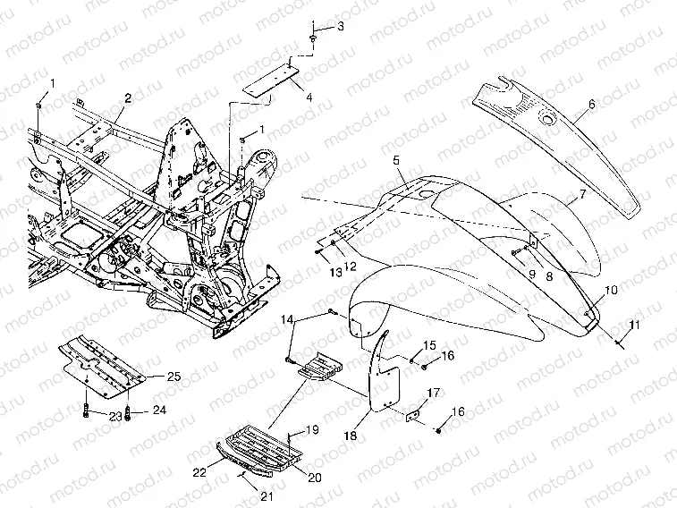 FRONT CAB  Scrambler 500 W97BC50A (4943074307A005) | FRONT CAB  Scrambler 500 W97BC50A (4943074307A005)