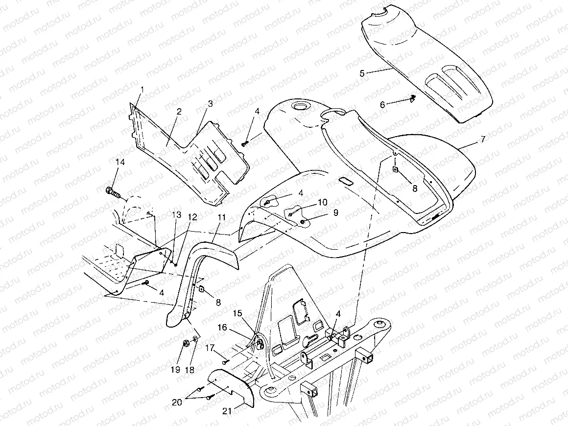 FRONT CAB  SPORTSMAN 500 W97CH50A (4939993999A007) | FRONT CAB  SPORTSMAN 500 W97CH50A (4939993999A007)