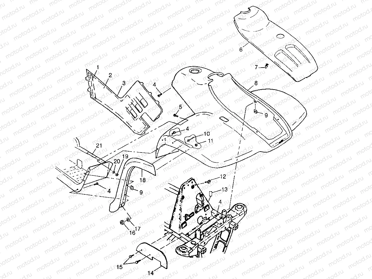 FRONT CAB XPLORER 300 W97CC28C (4939813981A007) | FRONT CAB XPLORER 300 W97CC28C (4939813981A007)