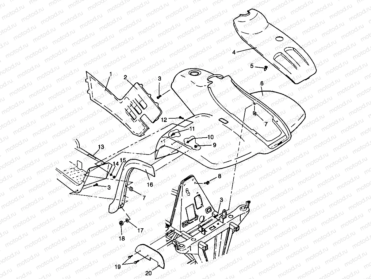 FRONT CAB XPLORER 400L W969140 (4935983598A005) | FRONT CAB XPLORER 400L W969140 (4935983598A005)