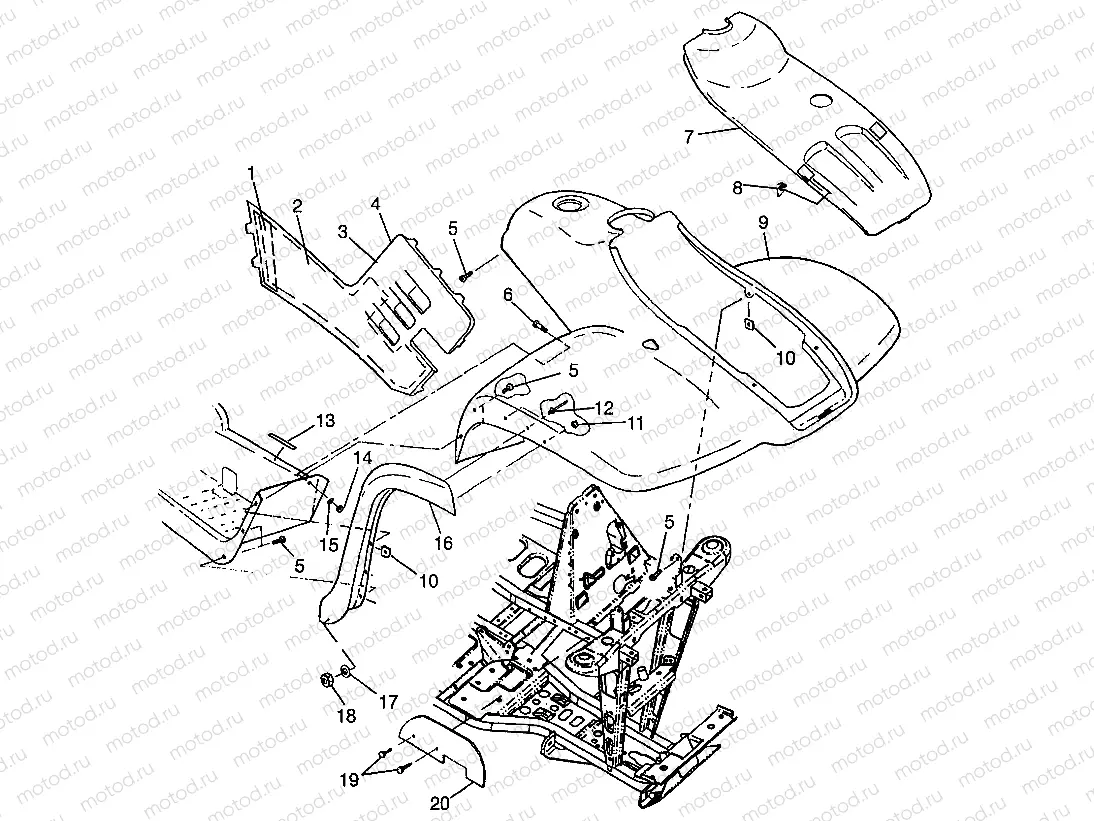 FRONT CAB XPRESS 300 W97CA28C and XPRESS 400L W97CA38C (4939603960A005) | FRONT CAB XPRESS 300 W97CA28C and XPRESS 400L W97CA38C (4939603960A005)