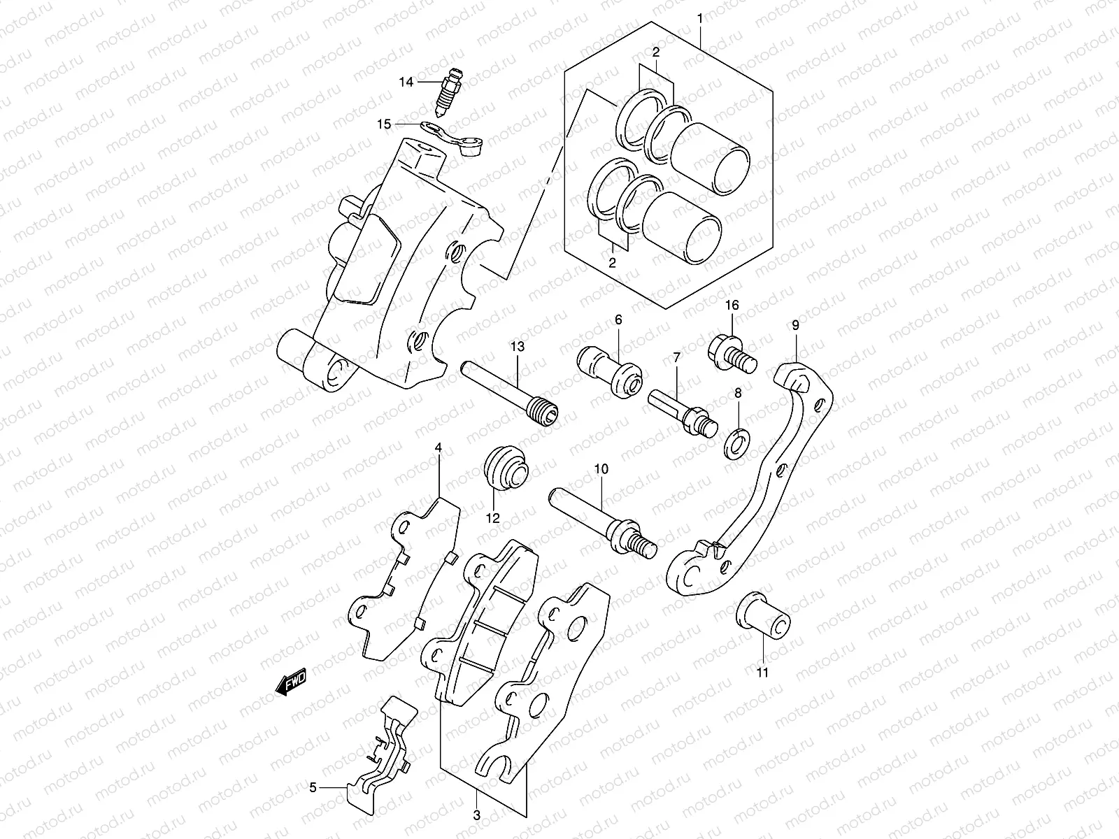 FRONT CALIPER (MODEL K2/K4)