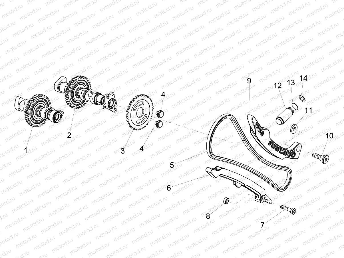 Front cylinder timing system
