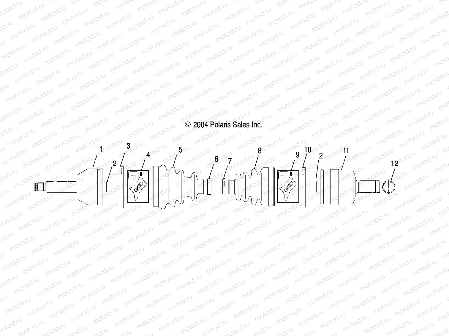 FRONT DRIVE SHAFT (4X4) - R05RD50AA/AB/AC/AD (4995359535B08) | FRONT DRIVE SHAFT (4X4) - R05RD50AA/AB/AC/AD (4995359535B08)