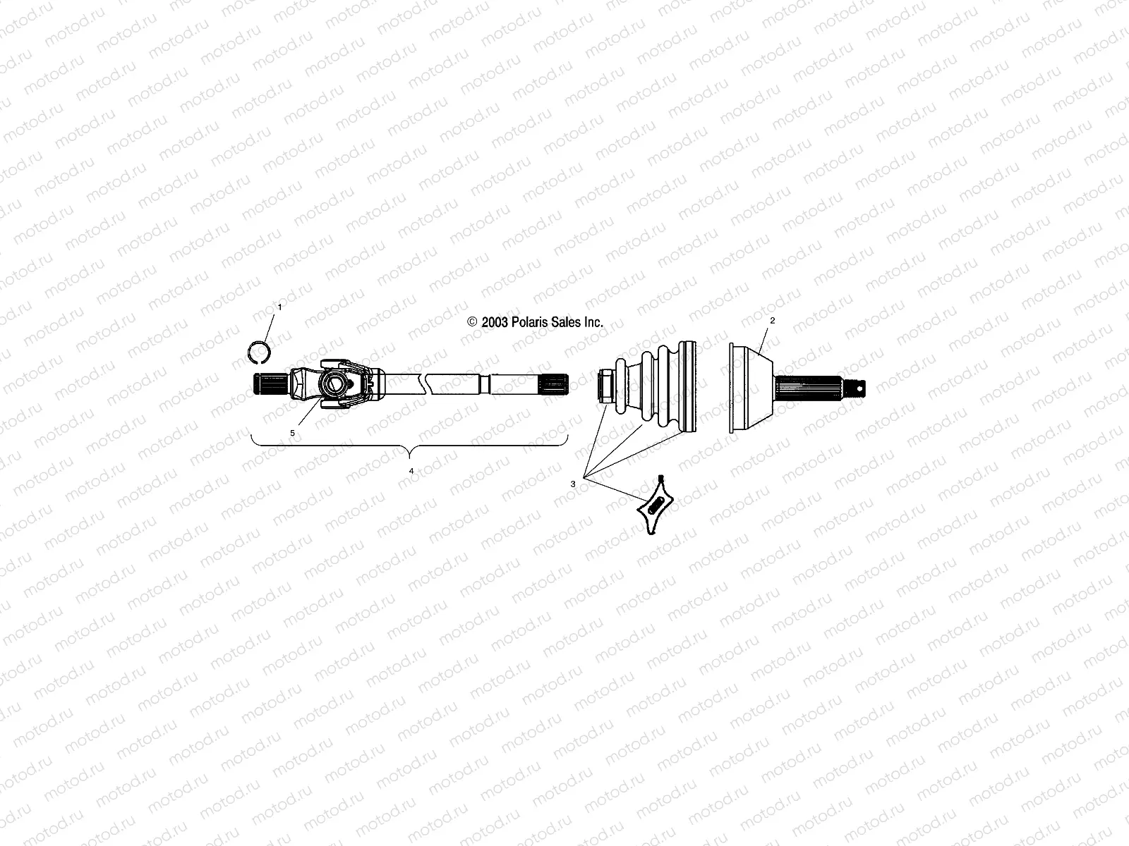 FRONT DRIVE SHAFT (4X4)(6X6) - A04RD50AA/AB/AC/A04RF50AA (4987918791B04) | FRONT DRIVE SHAFT (4X4)(6X6) - A04RD50AA/AB/AC/A04RF50AA (4987918791B04)
