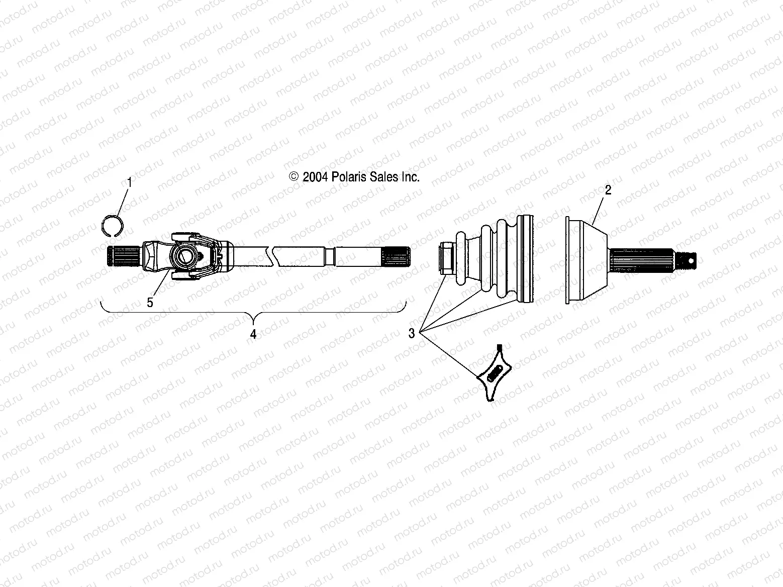 FRONT DRIVE SHAFT (6X6) - R05RF50AA/AB (4995359535B09) | FRONT DRIVE SHAFT (6X6) - R05RF50AA/AB (4995359535B09)