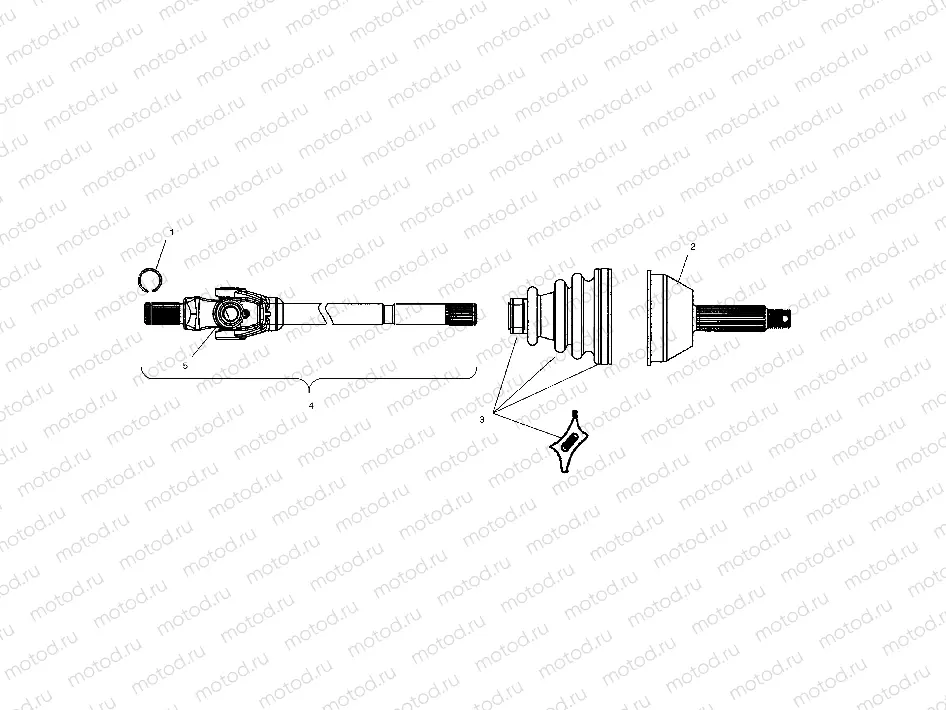 FRONT DRIVE SHAFT - A10RD50AA (4970977097B04) | FRONT DRIVE SHAFT - A10RD50AA (4970977097B04)