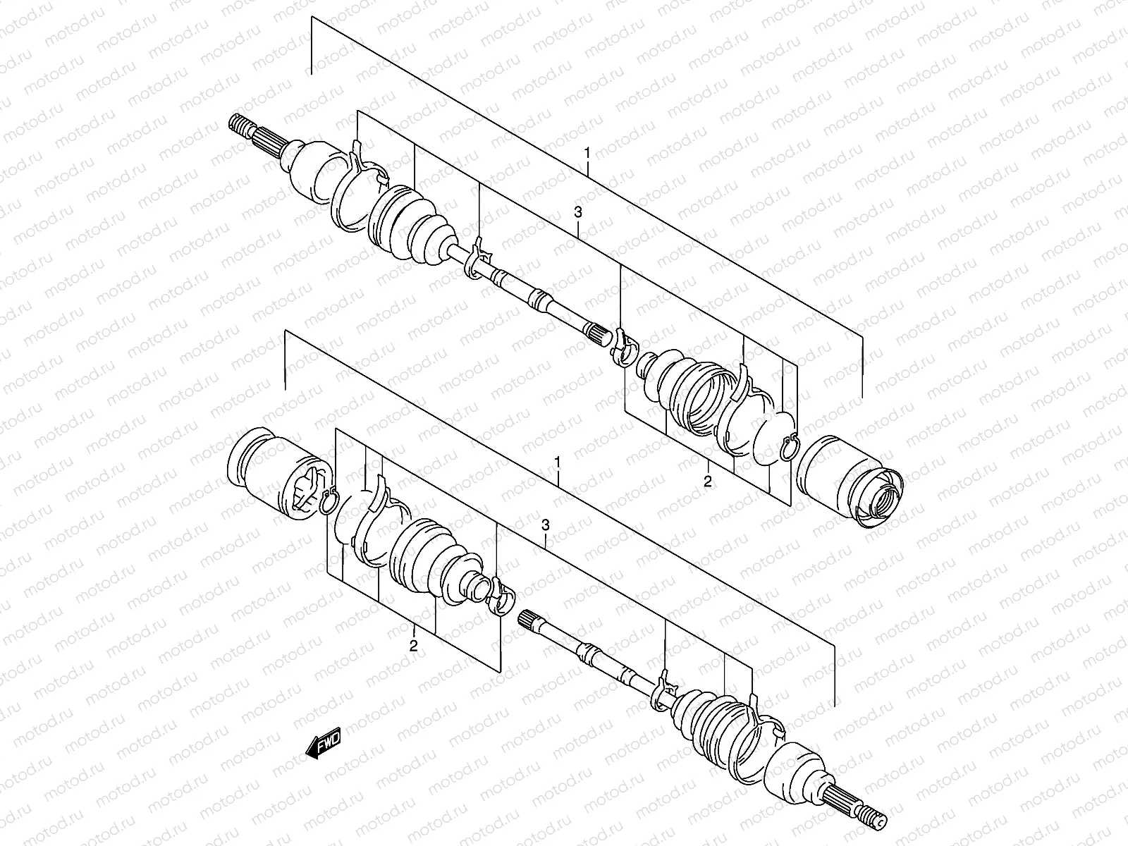 FRONT DRIVE SHAFT (MODEL K1/K2/K4)