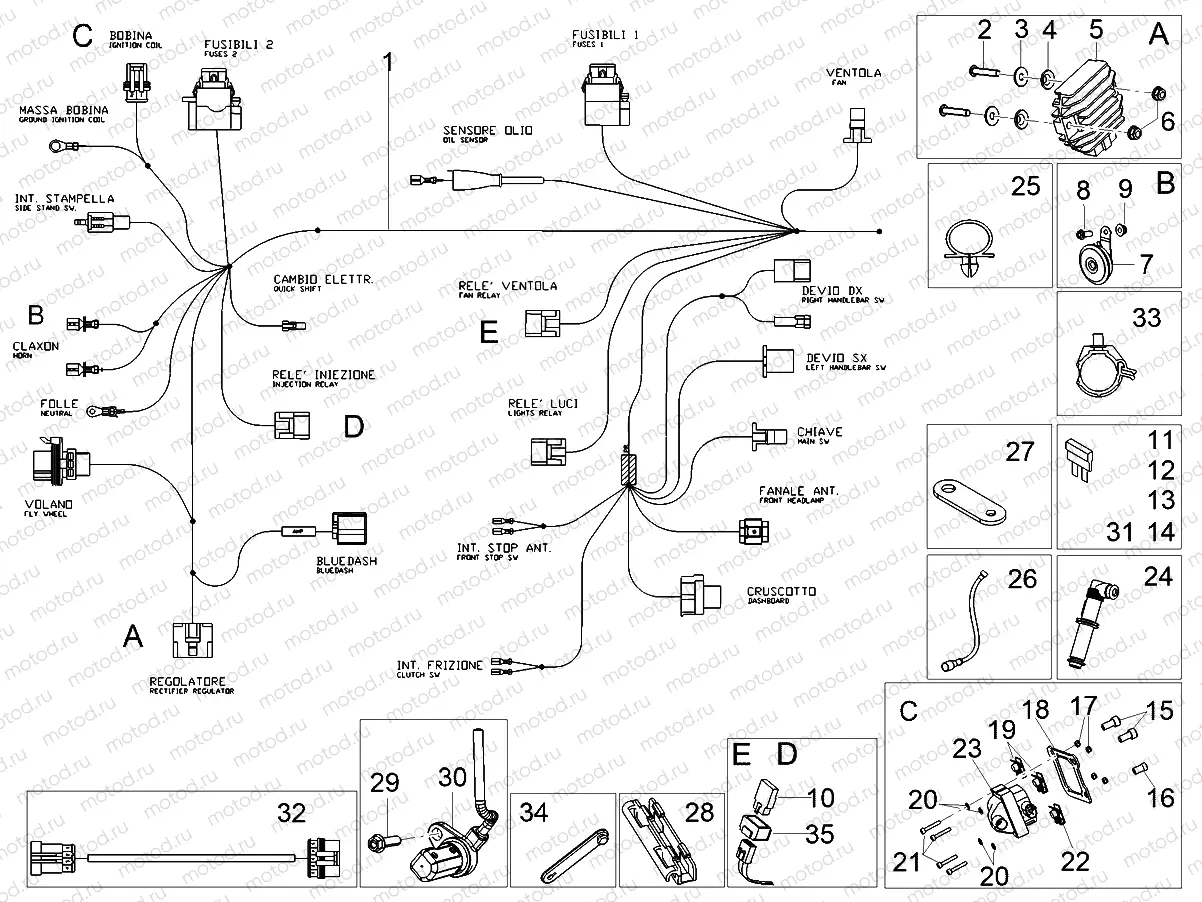 Front electrical system