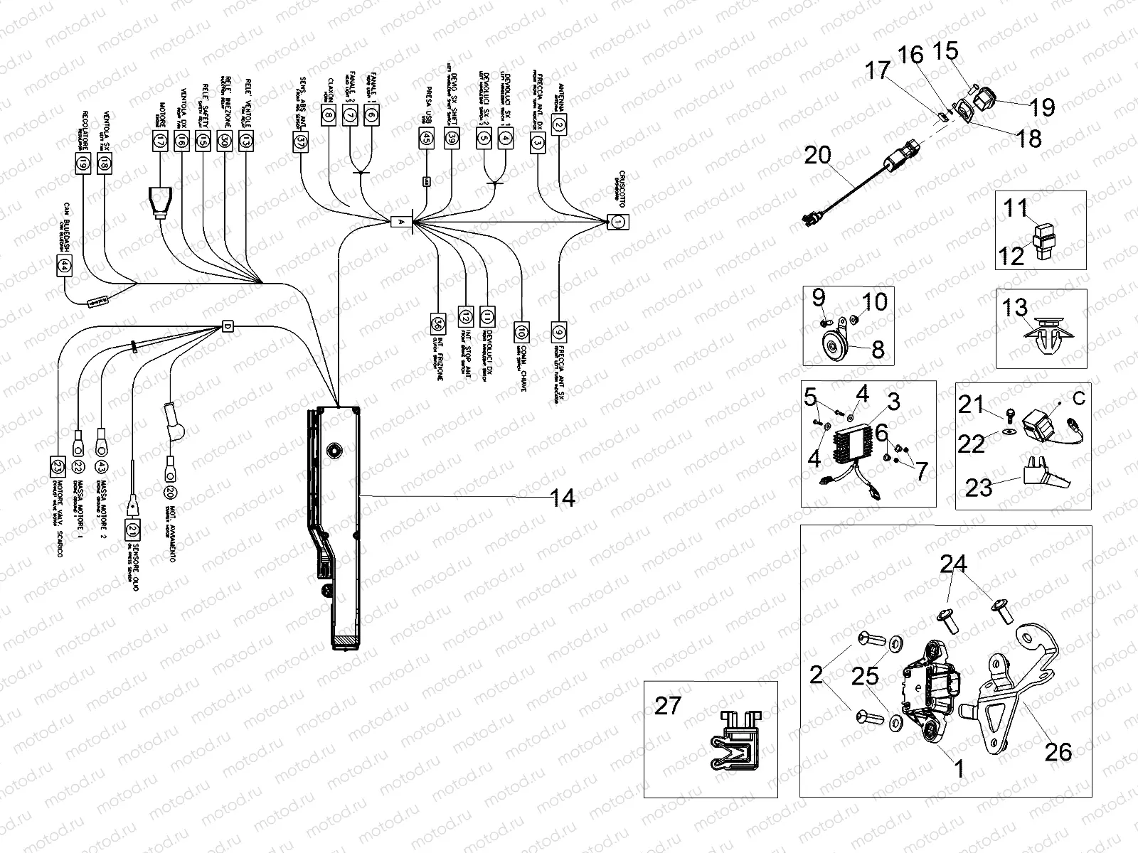Front electrical system
