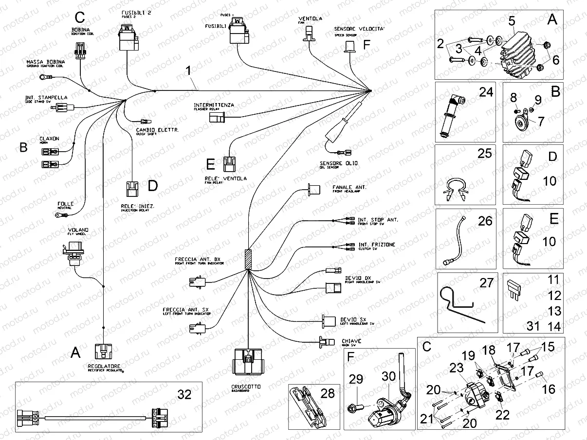 Front electrical system