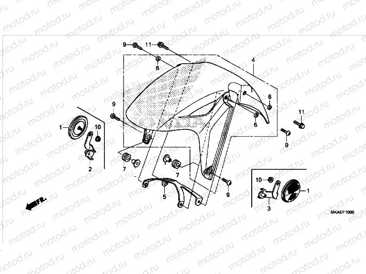 FRONT FENDER FOR NHB73M & R381C