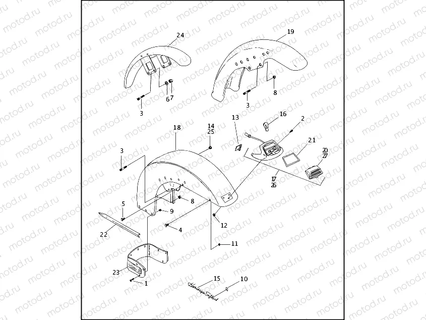 FRONT FENDER - FXSTC, FLSTC & FLSTF