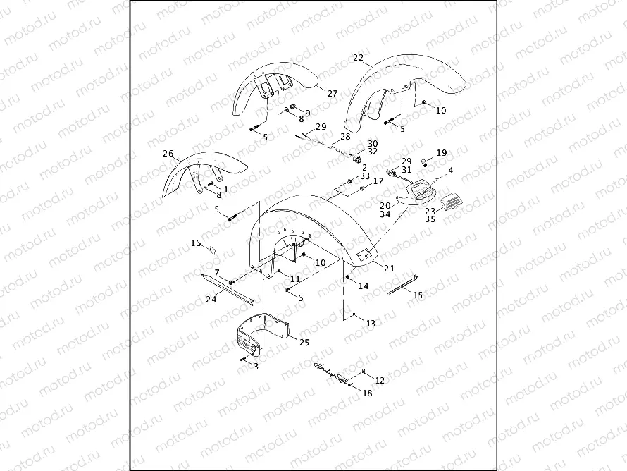 FRONT FENDER - FXST/I, FXSTB/I, FXSTD/I, FLSTC/I & FLSTF/I