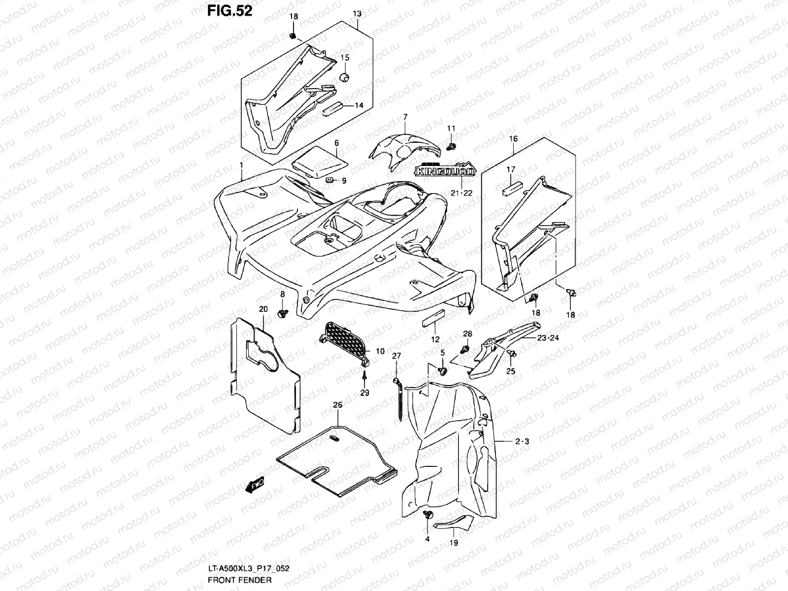 FRONT FENDER (LT-A500XL3 P24)