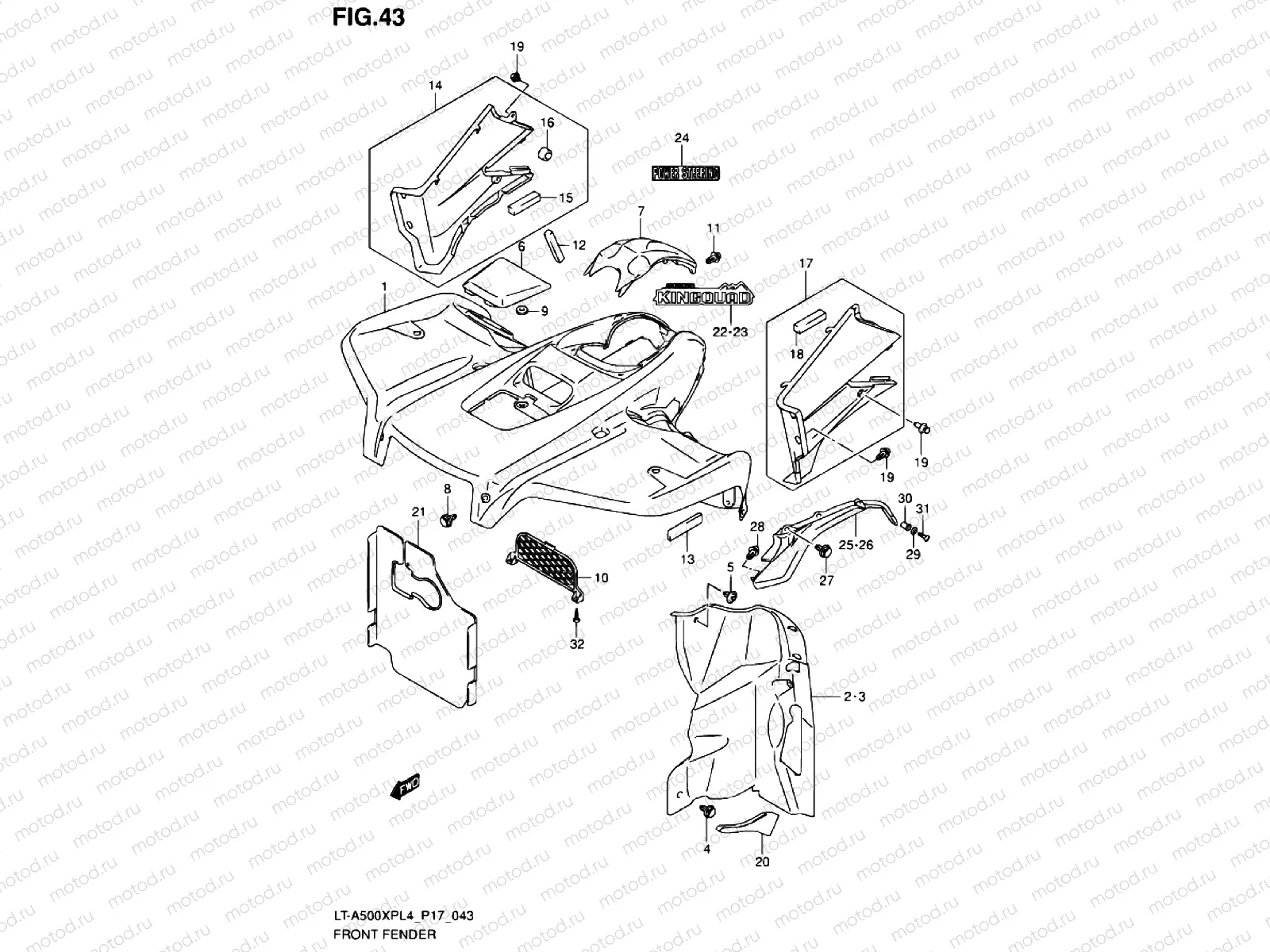 FRONT FENDER (LT-A500XPZL4 P17)