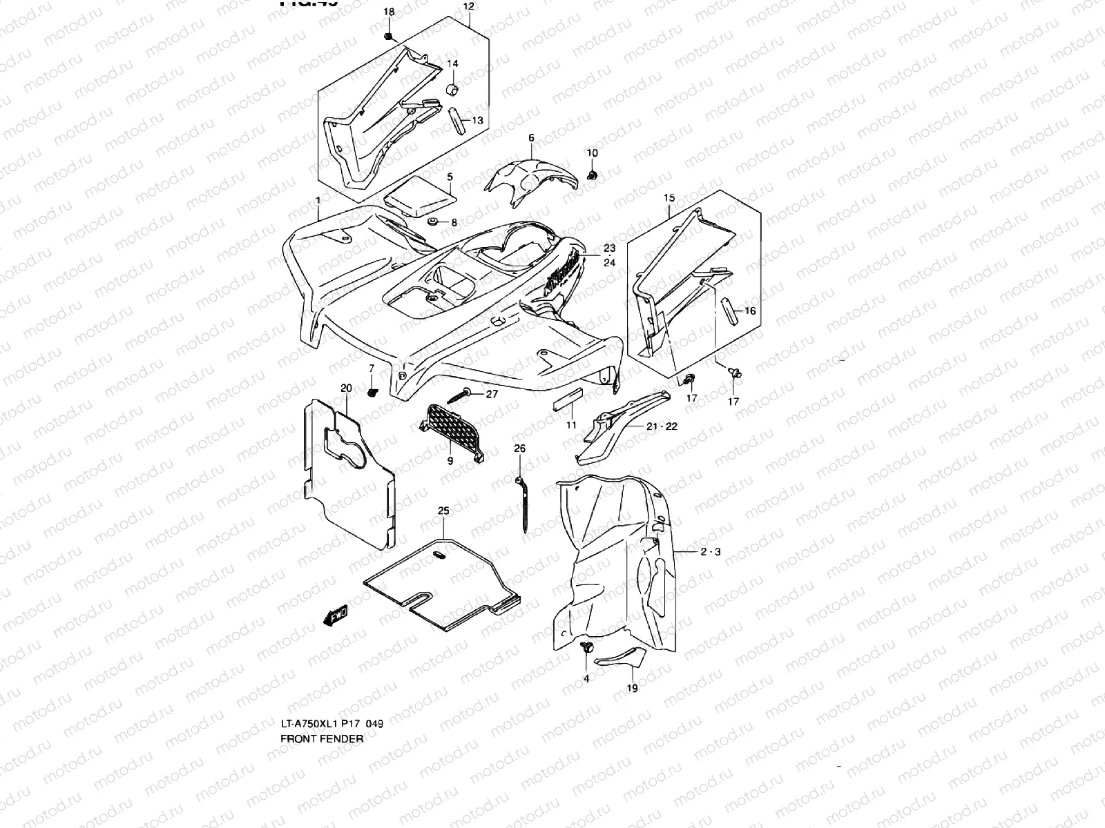 FRONT FENDER (LT-A750XL1 P24)