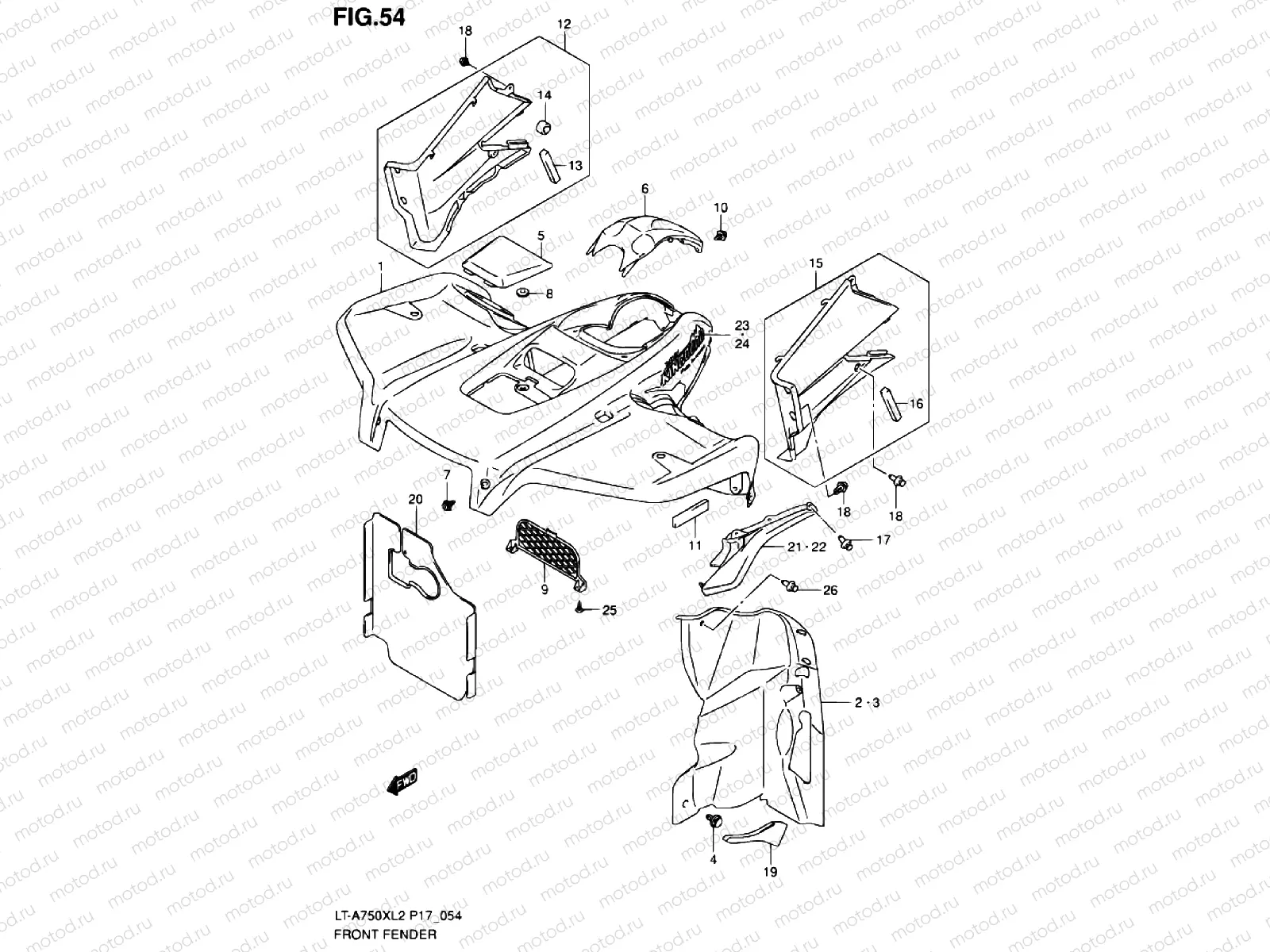FRONT FENDER (LT-A750XL2 P17)