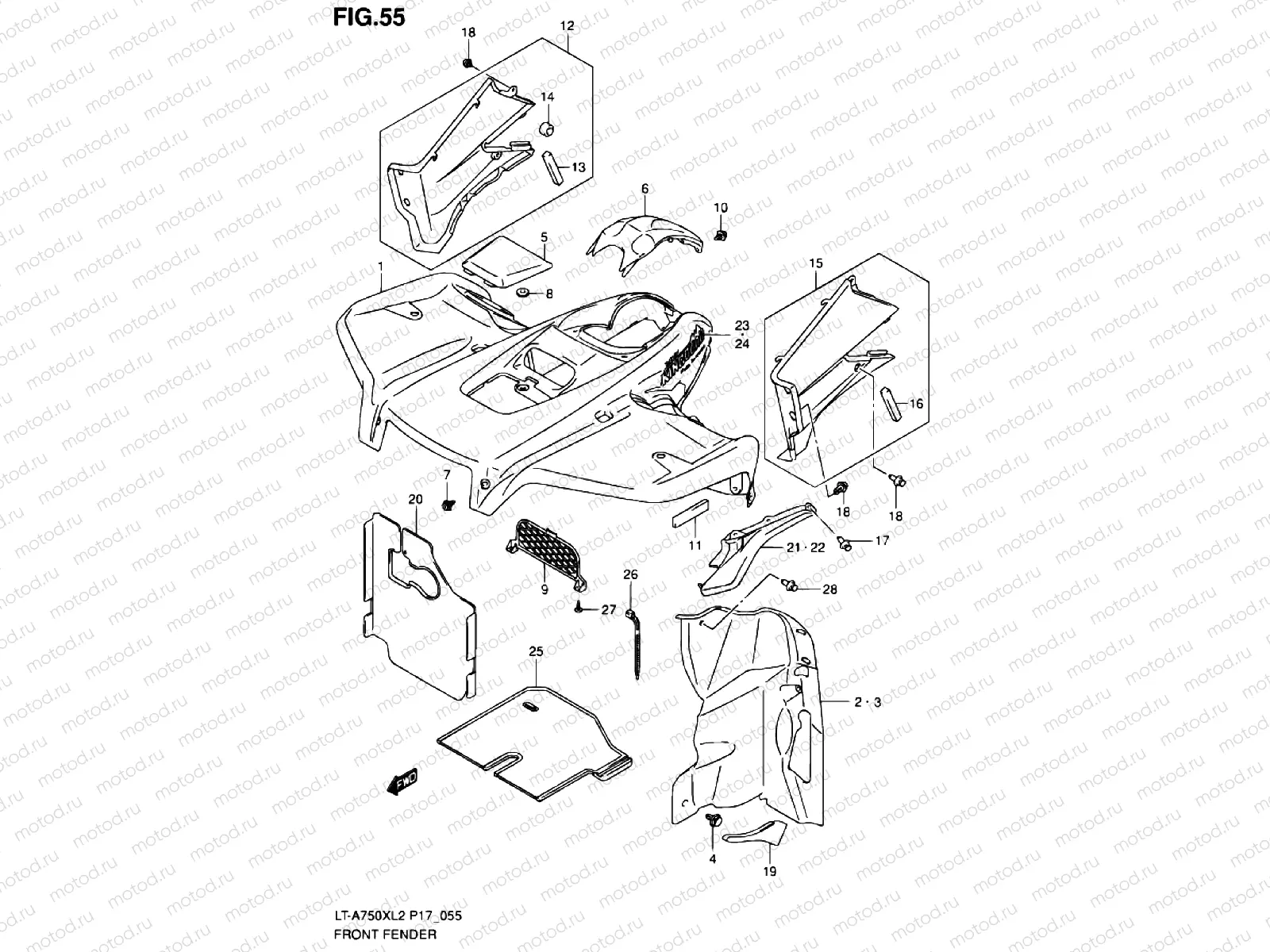 FRONT FENDER (LT-A750XL2 P24)