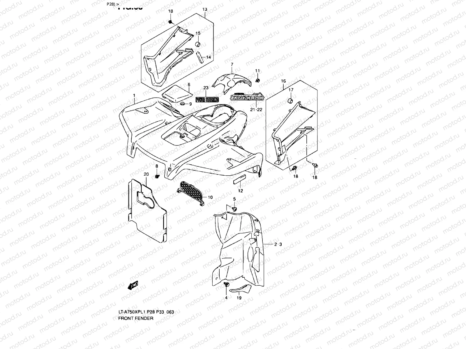 FRONT FENDER (LT-A750XPL1 P28)