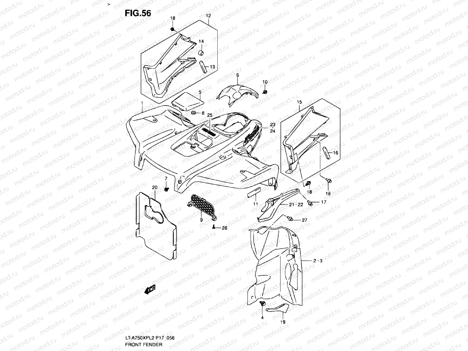 FRONT FENDER (LT-A750XPZL2 P17)