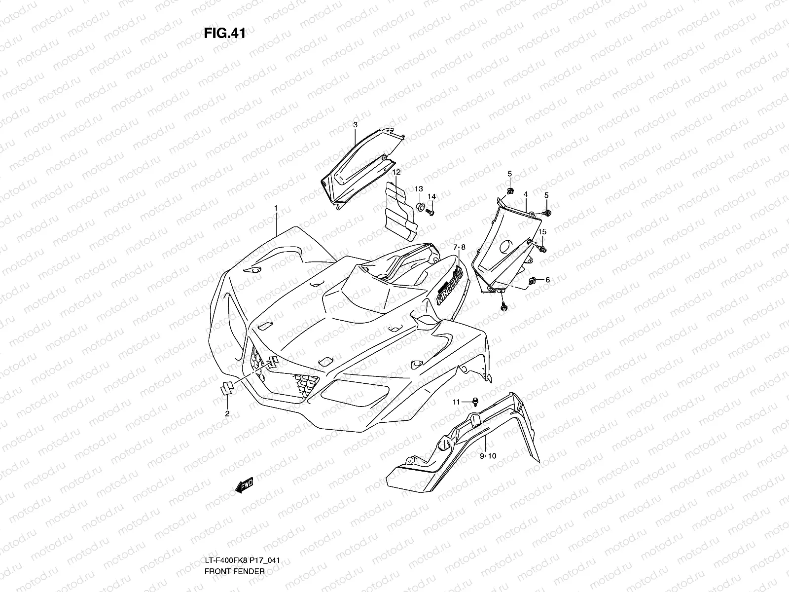 FRONT FENDER (LT-F400FK8)