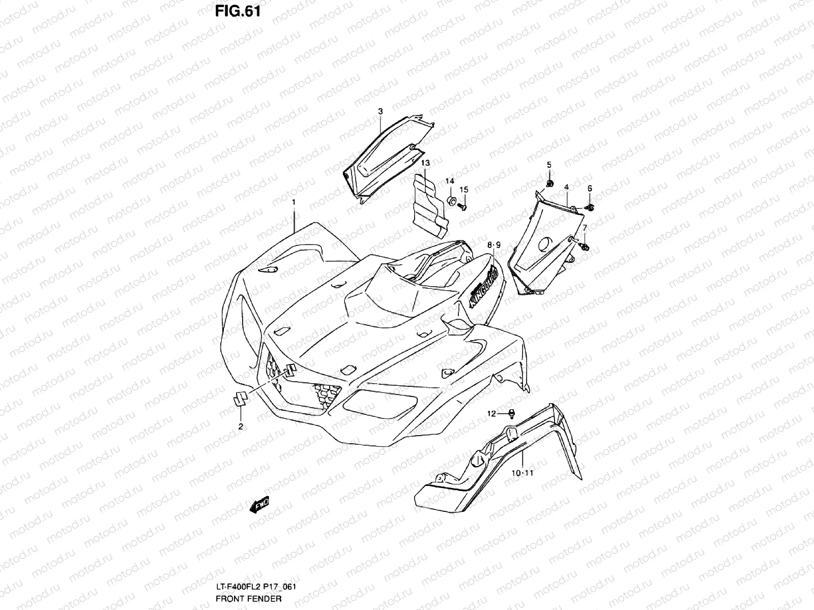 FRONT FENDER (LT-F400FL2 P24)