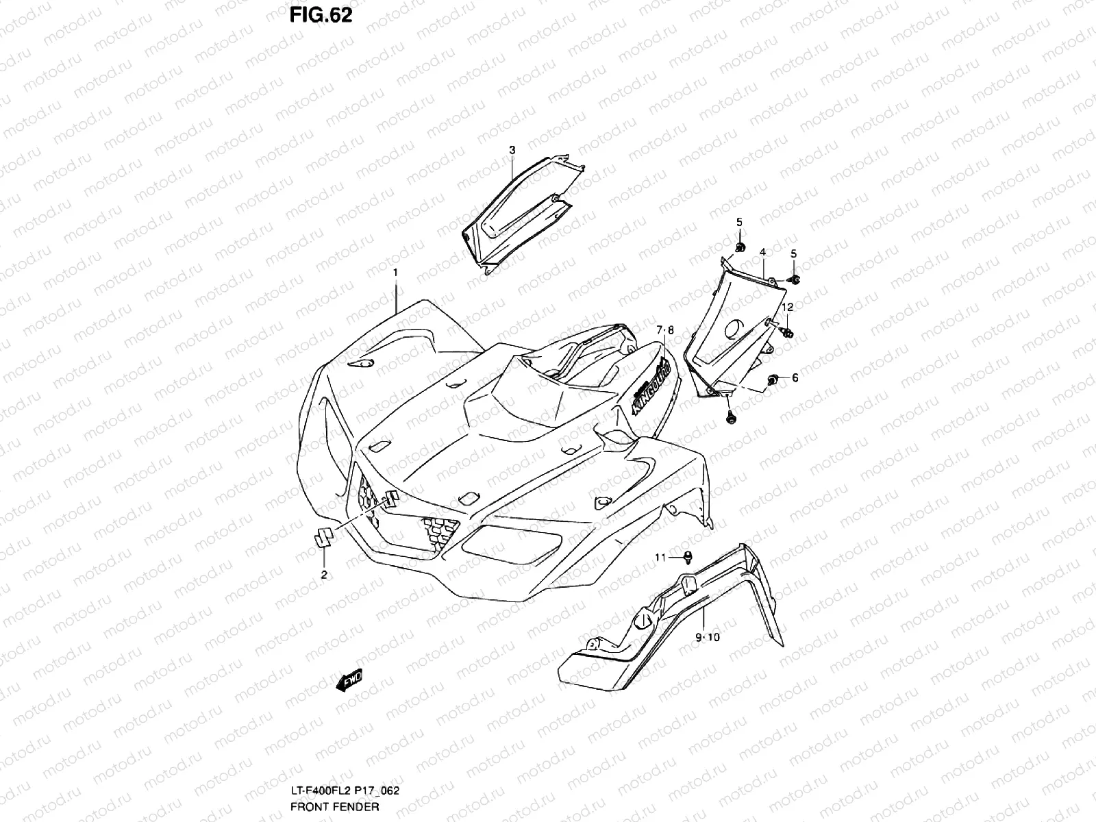 FRONT FENDER (LT-F400FZL2 P17)