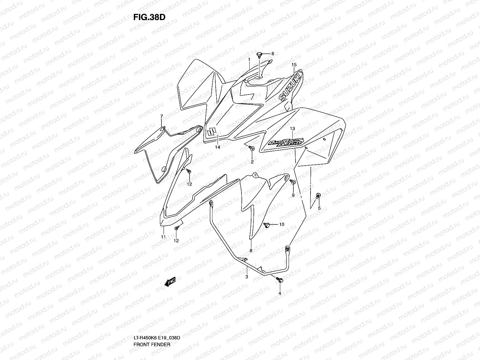 FRONT FENDER (LT-R450K9)