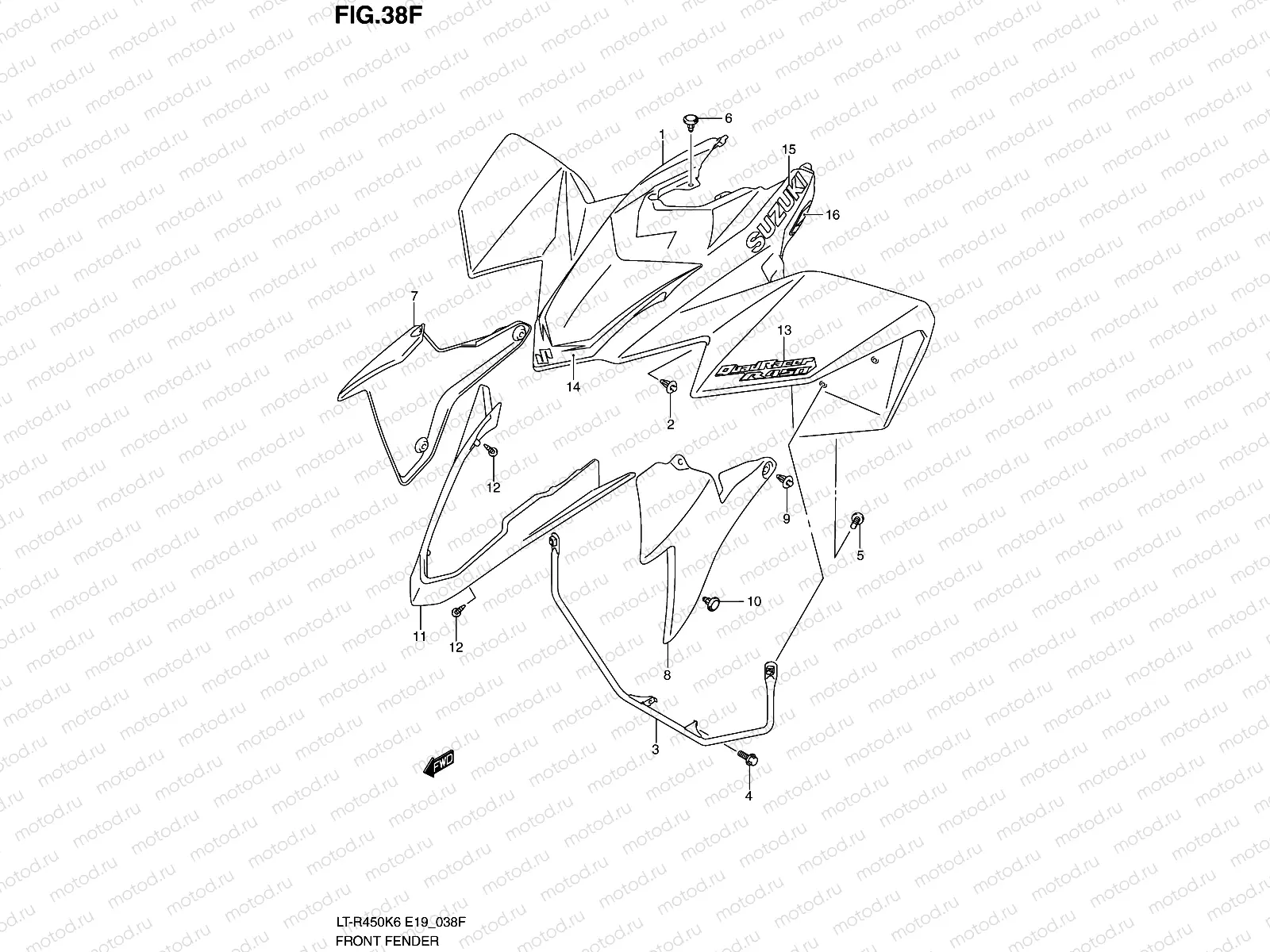 FRONT FENDER (LT-R450L0)