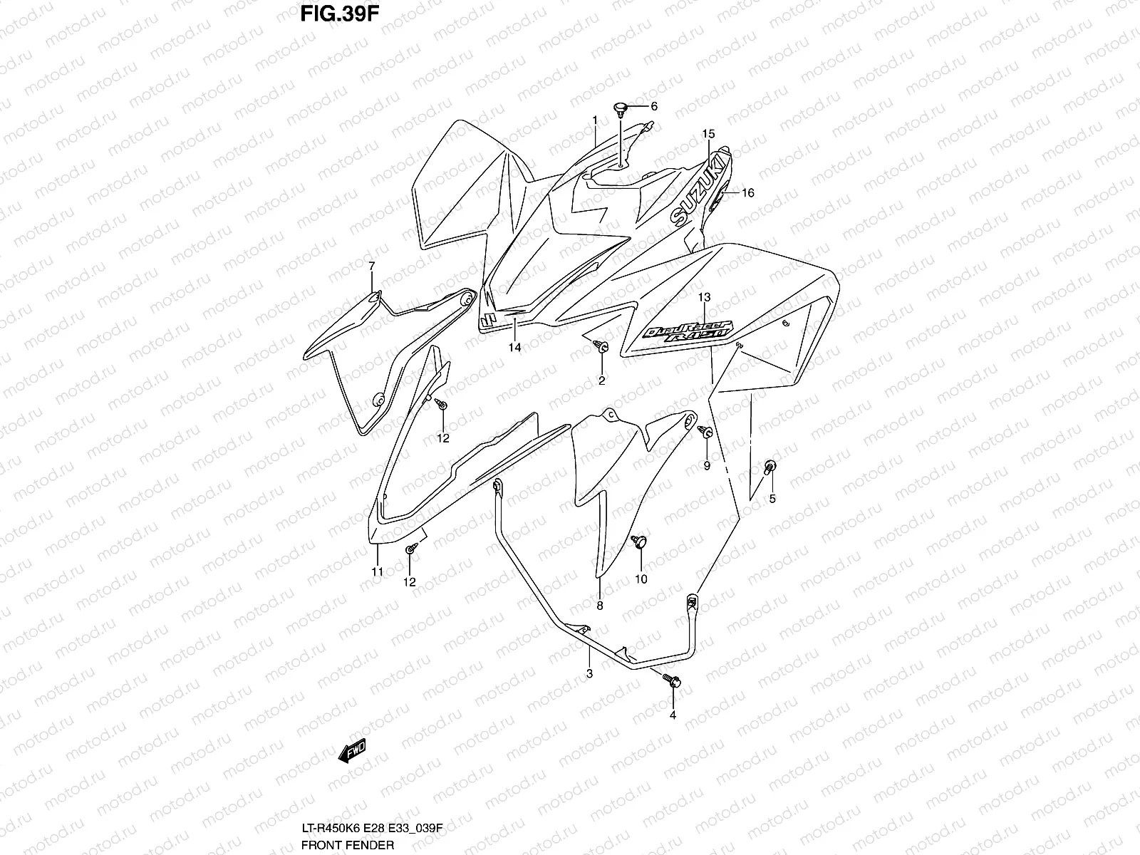 FRONT FENDER (LT-R450L0)
